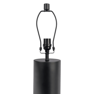 Aura Black Table Lamp with On/Off Switch Black Block Base - West Lamp