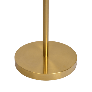 Brilliance Modern Gold Brush Floor Lamp, Opal Glass Shades and Round Metal Base - West Lamp