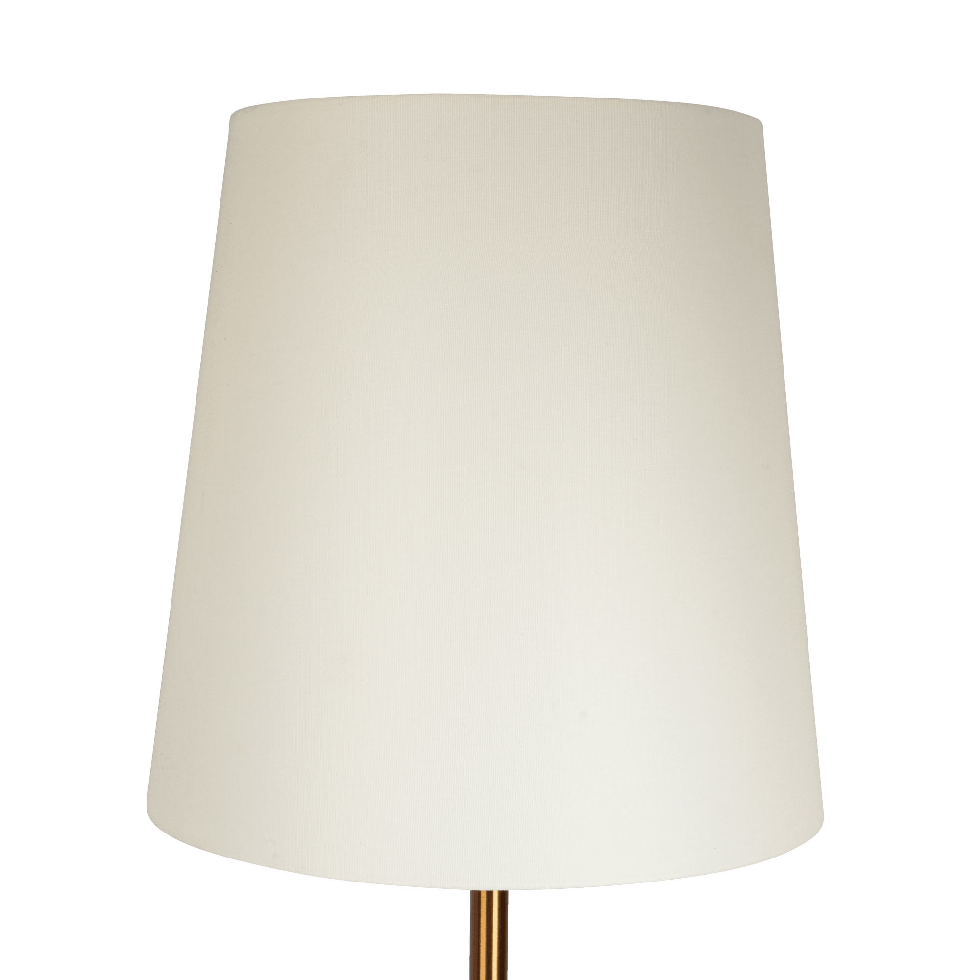 Celestial Modern Floor Lamp with Brass Accent Table with Large White Shade - West Lamp