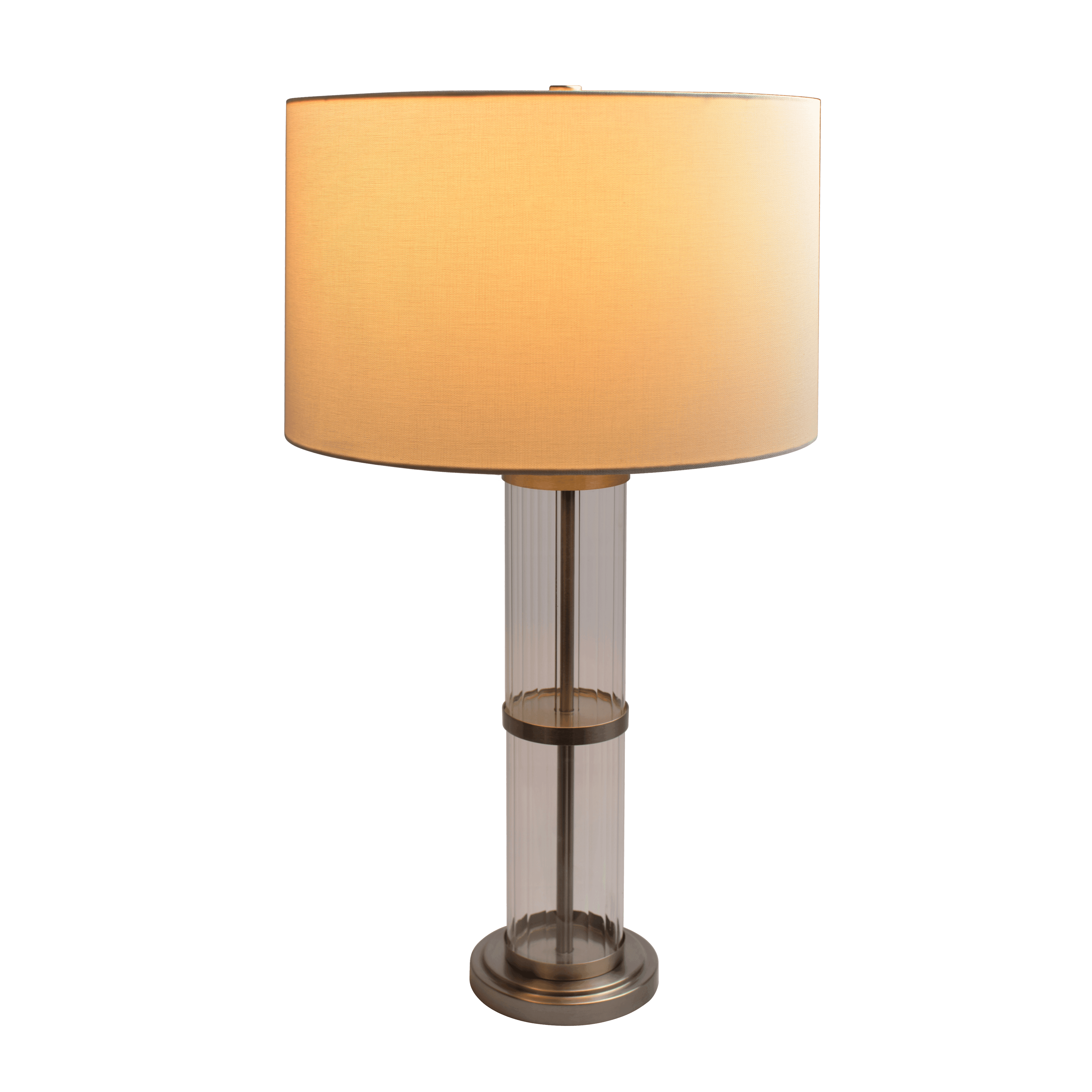 Echo Brushed Nickel Table Lamp with On/Off Switch Clear