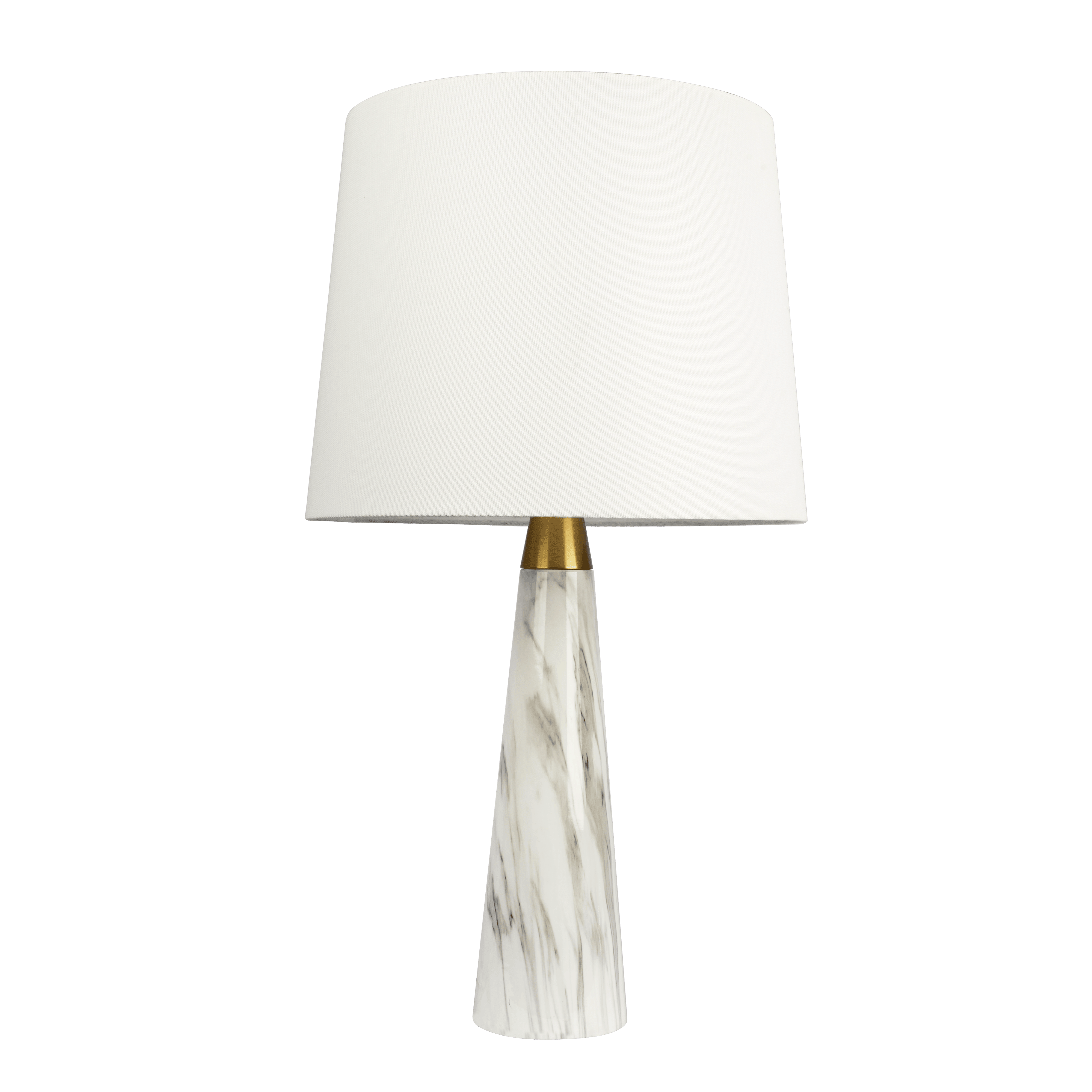 Enclave Hydro Black Table Lamp with On/Off Switch Faux Marble Base