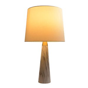 Enclave Hydro Black Table Lamp with On/Off Switch Faux Marble Base Fabric Shade - West Lamp