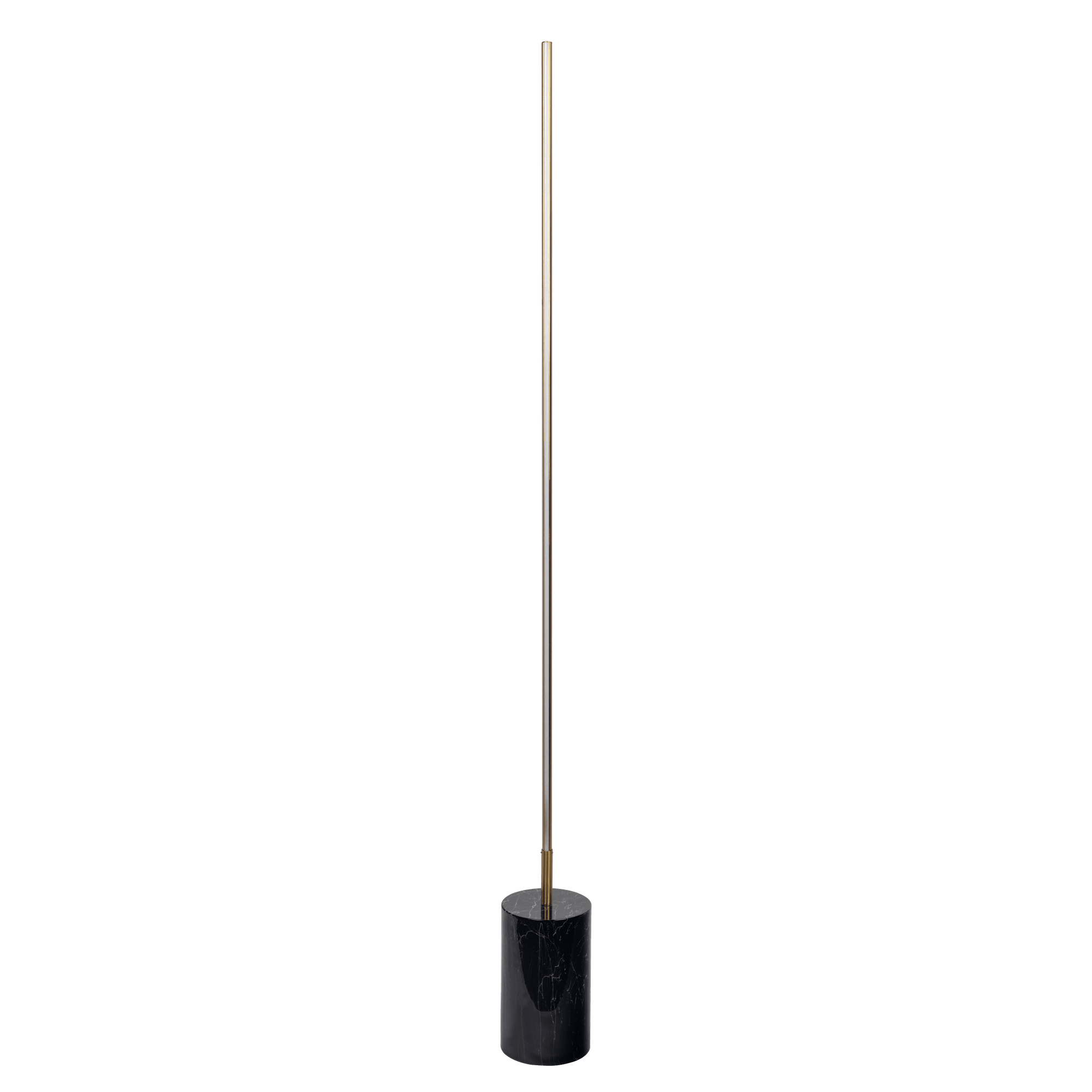 Prism Brassed Gold LED Floor Lamp with On/Off Switch Faux Marble Base - West Lamp