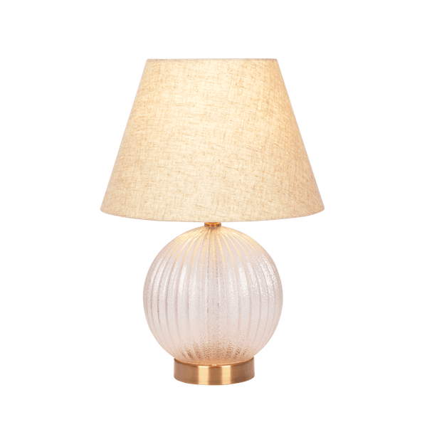 Ribbed glass lamp base hotsell