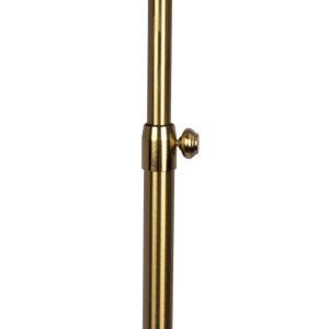 Verve Brassed Gold Floor Lamp with On/Off Switch Adjustable Led Round Base - West Lamp