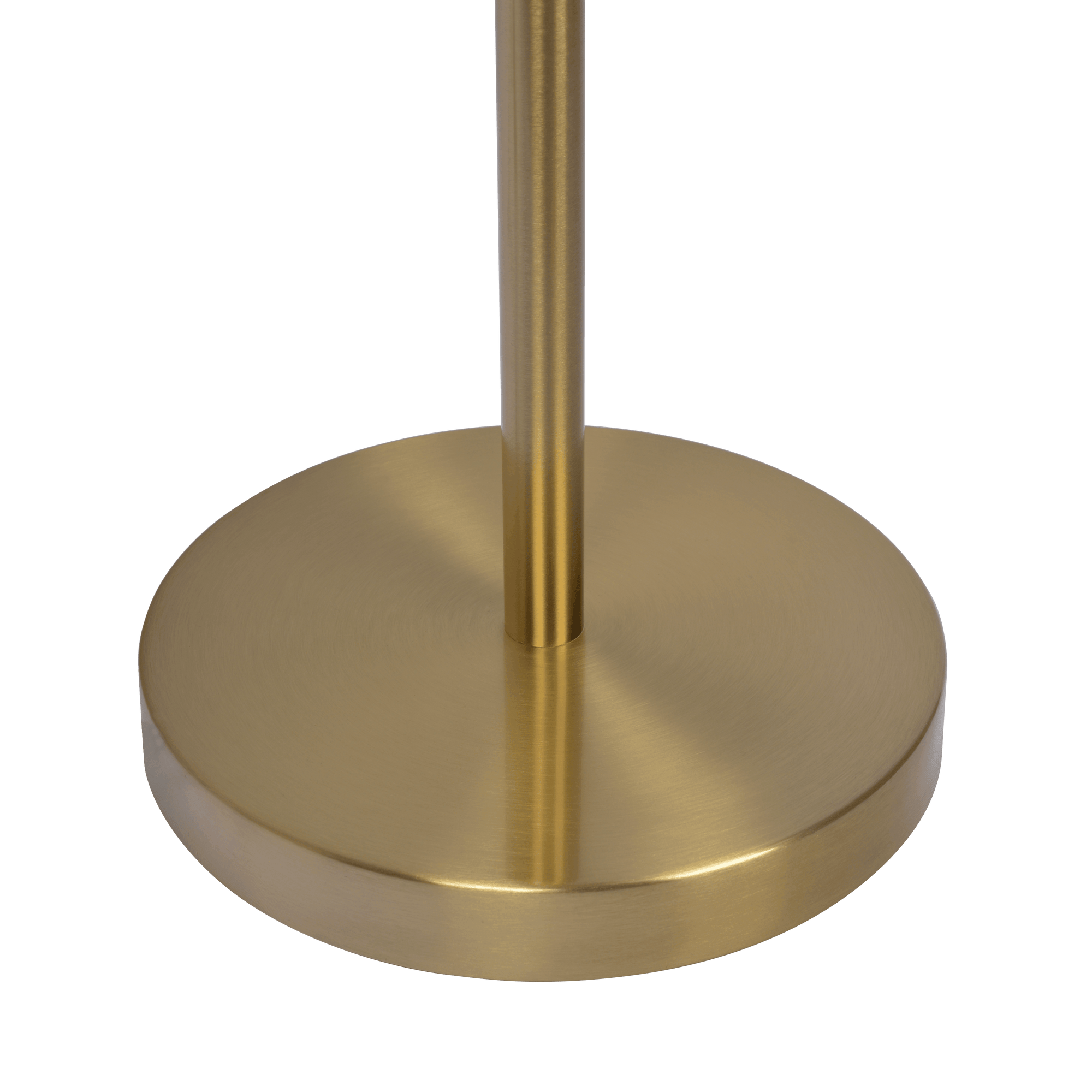 Verve Brassed Gold Floor Lamp with On/Off Switch Adjustable Led Round Base - West Lamp