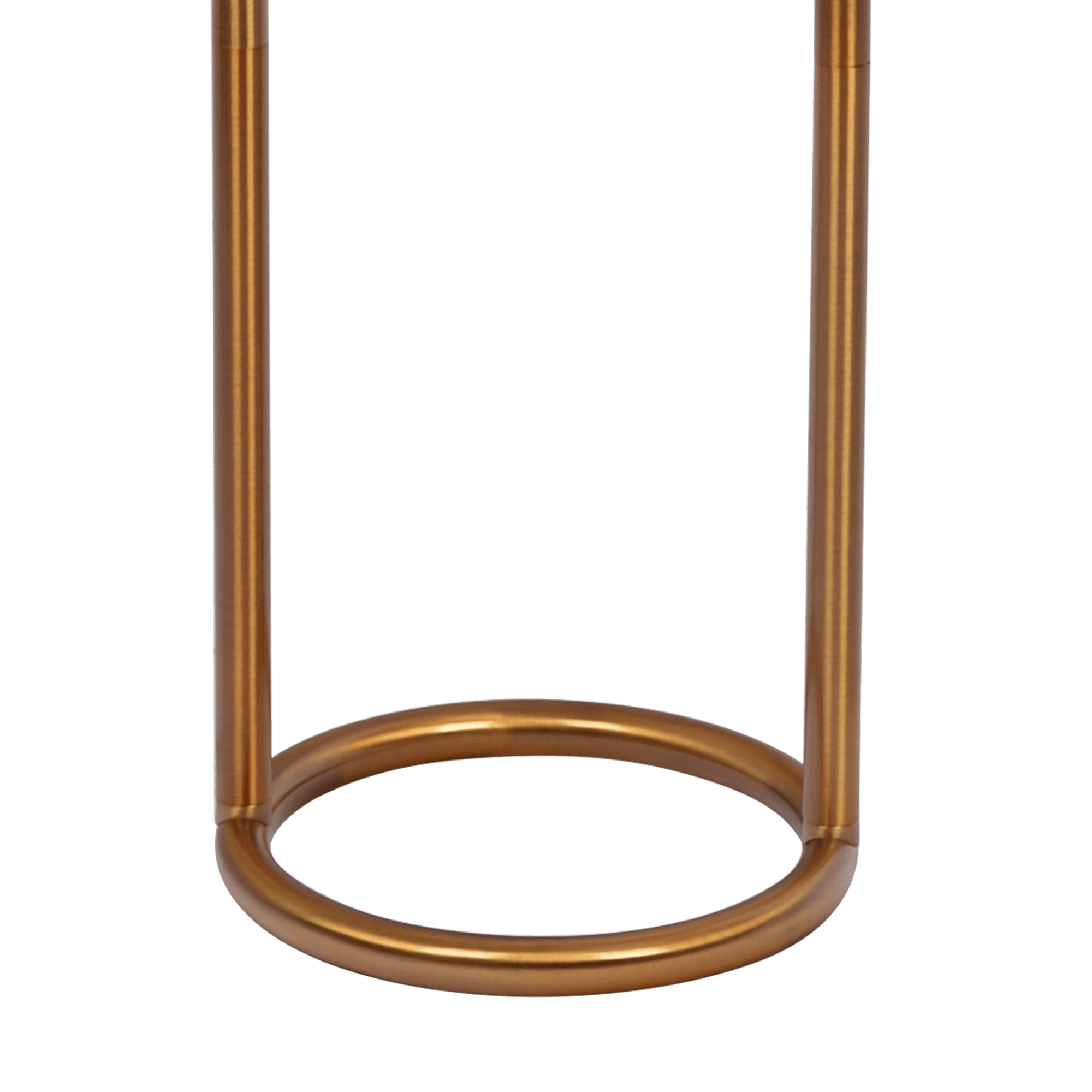 Vivid Brass Ring Base Floor Lamp with Large White Drum Shade - West Lamp